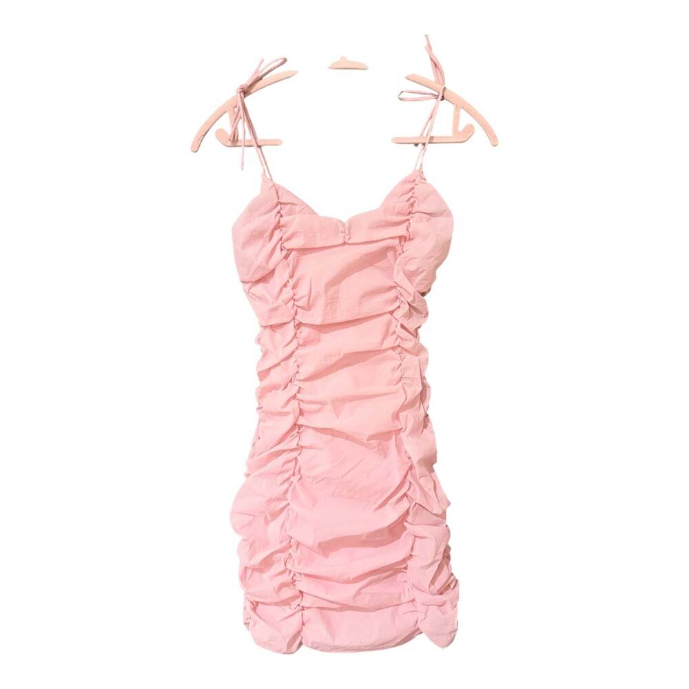 SUPERDOWN Revolve Barbiecore Powder Pink Ruched Mini Dress Coquette Hoco